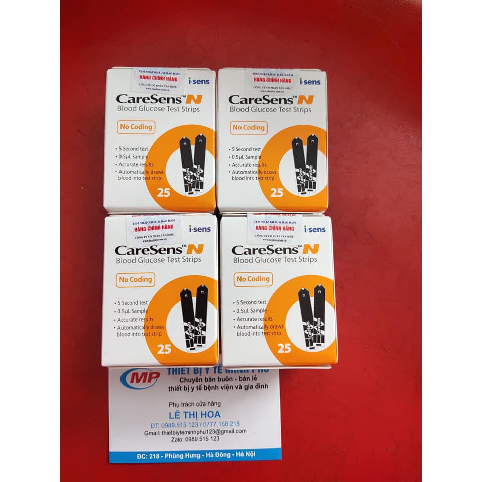 Que thử đường huyết Caresen tiểu đường CaresensN 25 test