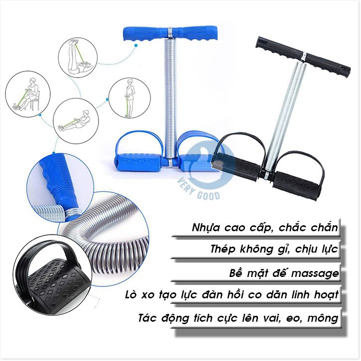 Dây kéo đàn hồi lò xo thép siêu bền Tummy trimmer dụng cụ thể dục tập gym cơ bụng tay eo lưng tại nhà tiện dụng