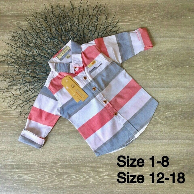 Sơ mi bé trai tay dài sz 2-7 (10-25kg)