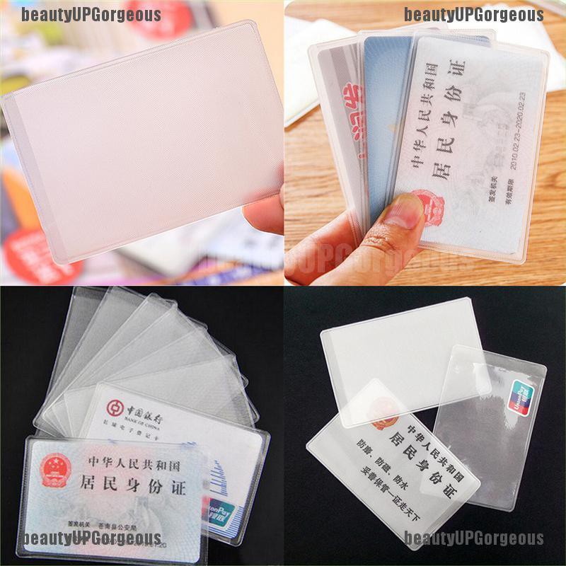 Set 10 bao đựng thẻ ID/danh thiếp bằng PVC trong suốt tiện dụng