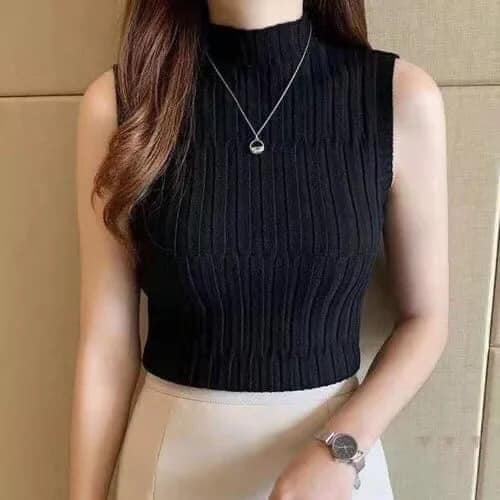 áo len cổ 3 phân sát nách hàng dệt kim cao cấp