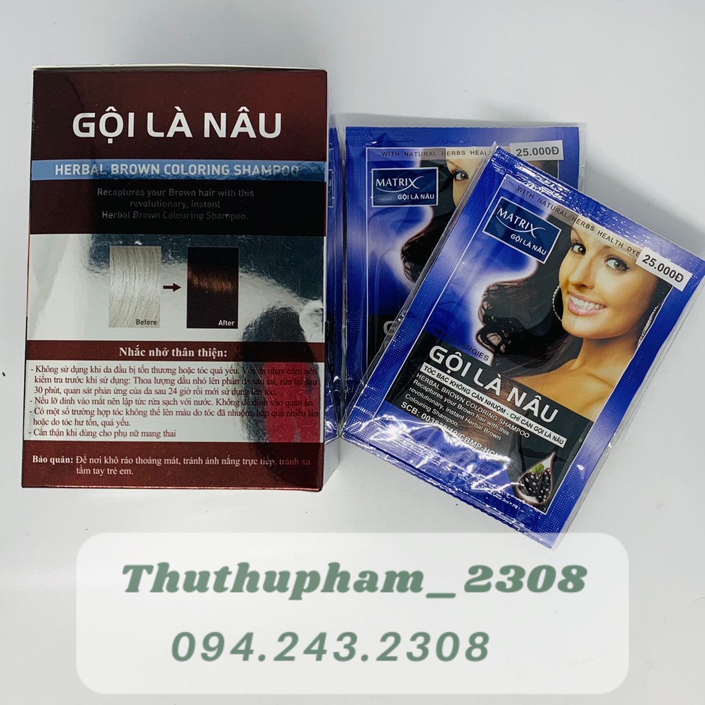 Nhuộm tóc Matrix gội là nâu