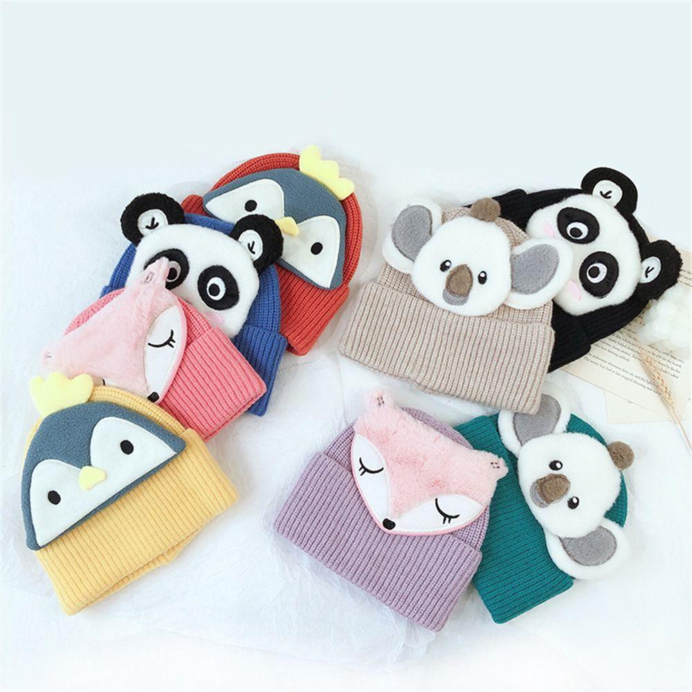 Mũ Beanie In Họa Tiết Thú Dễ Thương Thời Trang Mùa Đông Cho Bé Trai Và Gái