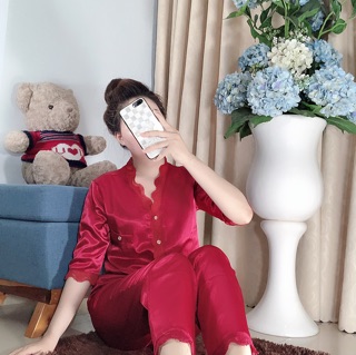 Bộ phi lụa cao cấp phối ren