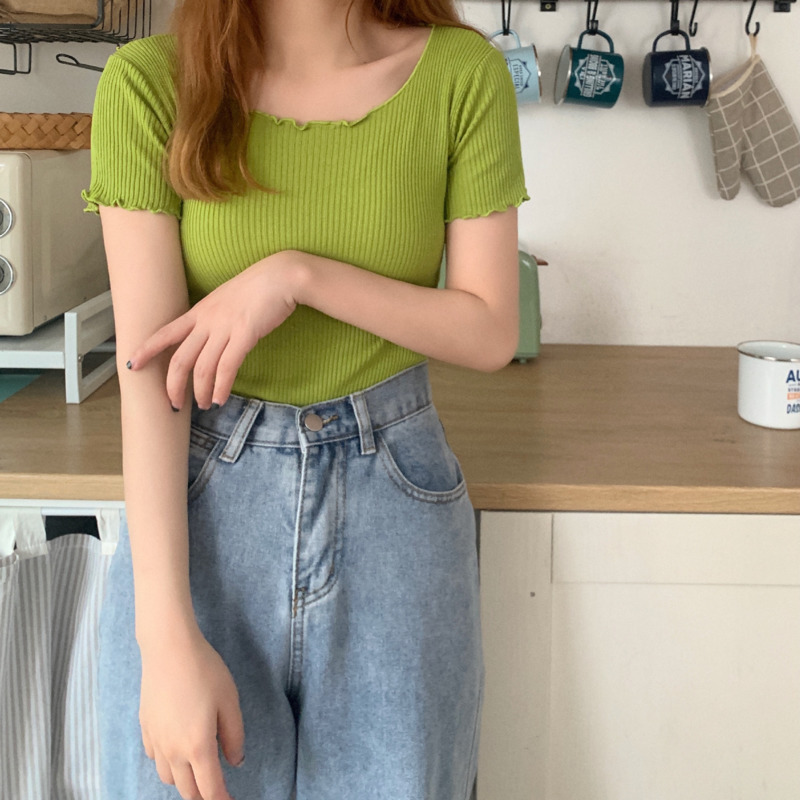 T-shirt Korean short sleeve loose top