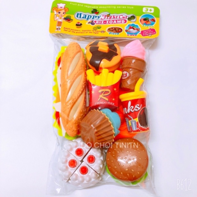 [HÀNG ĐẸP] Túi đồ chơi bánh mì, bánh kem, donut