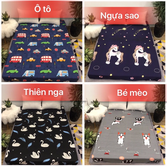 Siêu phẩm Ga Chống Thấm Vải Cotton Cao Cấp -&gt; sử dụng trực tiếp -&gt; đủ size /được chọn mẫu