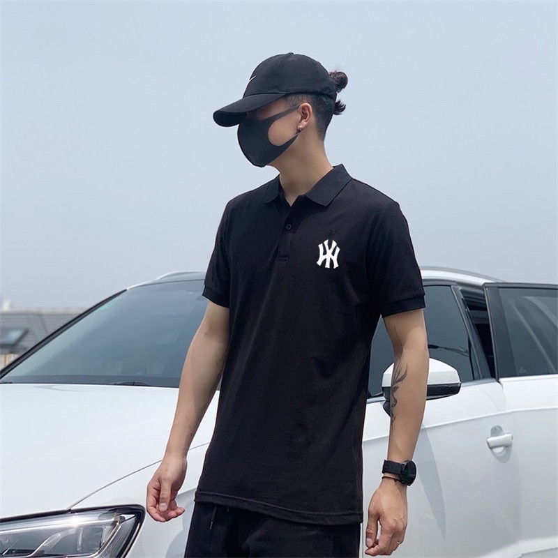 Áo thun ngắn tay có cổ nam chất cá sấu dày mát N.Y kiểu dáng Hàn Quốc siêu đẹp