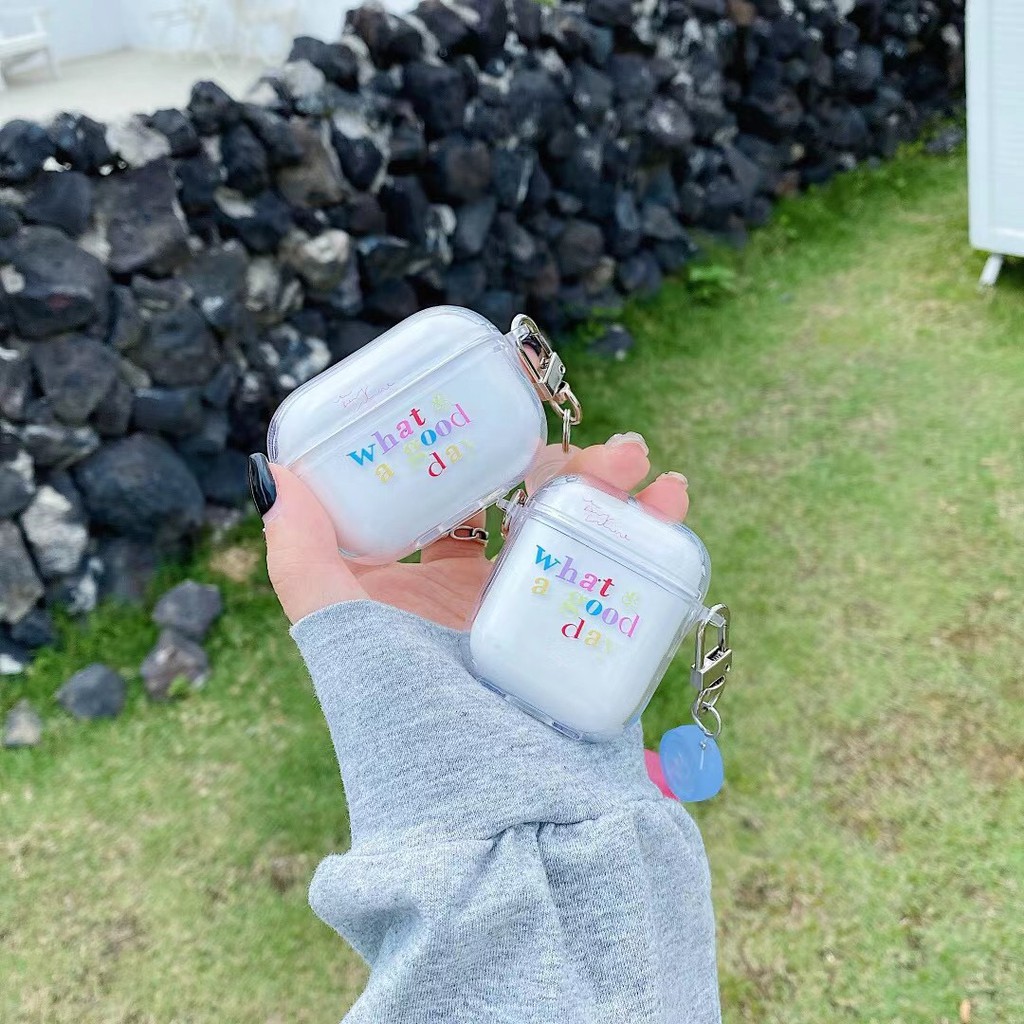 Vỏ Bảo Vệ Hộp Sạc Tai Nghe Airpods 1 / 2 / Pro In Chữ Tiếng Anh Kiểu Nhật Hàn Đơn Giản | BigBuy360 - bigbuy360.vn