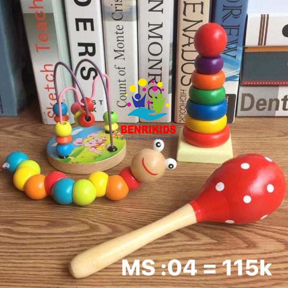 Bộ 4 Món Đồ Chơi Bằng Gỗ Cho Bé