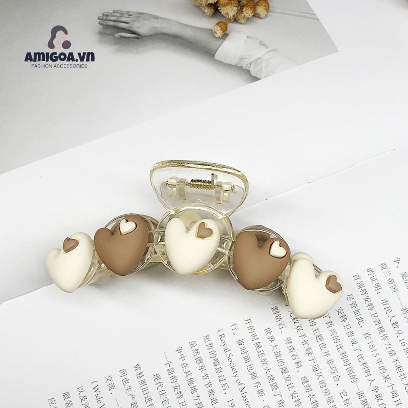 ✨✨Kẹp Tóc Acrylic Hình Trái Tim Cỡ Lớn Xinh Xắn Cho Nữ