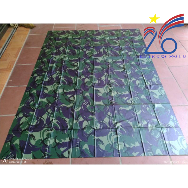 Tấm mưa nilon, tấm bạt trải đi phượt dã ngoại in loang kích thước 2m2*1m6 MÃ 20/07
