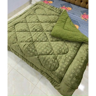 Chăn lông cừu đại hàn LV, chăn lông cừu nhân tạo kích thước 2mx2m2