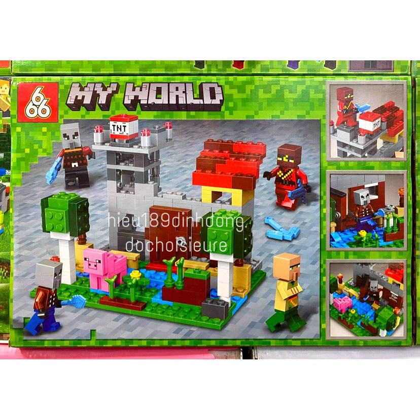 Lắp ráp xếp hình non Lego Minecraft My World 66062 : rad đột kick illager