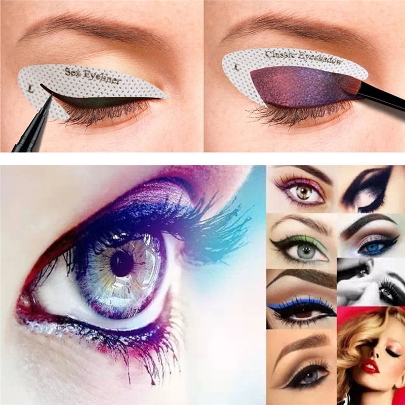 [Hàng mới về] Bộ 2 khuôn kẻ mắt bằng vải không dệt hình đuôi cáo