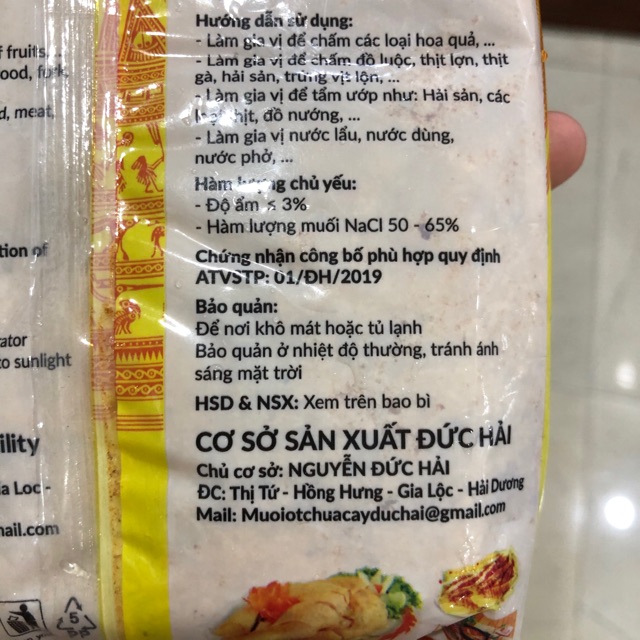 Muối Bột Canh Hảo Hảo Đức Hải Gói 500gr Thơm, Ngon, Chua Cay Đậm Đà