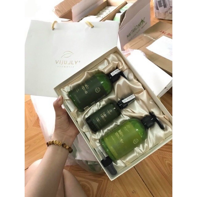 Combo Bộ Dầu Gội+Xả+Tinh Dầu Bưởi ViJully xịt dưỡng kích thích mọc ngăn rụng tóc