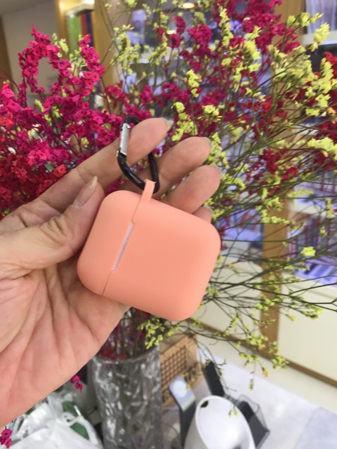 [Tặng dây chống rơi và móc treo] Ốp Airpods Silicon bảo vệ tai nghe AirPods 1 | 2 [mẫu mới 2019]