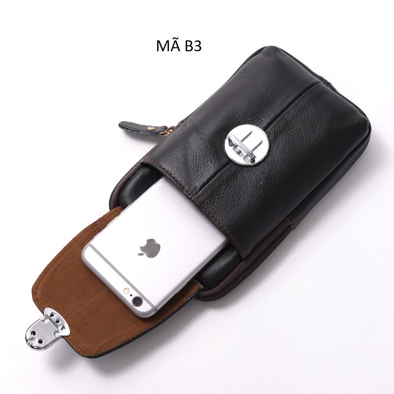 <FREE SHIP> Bao da đựng điện thoại - Túi Da Đựng Điện Thoại đeo thắt lưng Mã B3 nhiều Ngăn Khóa Chắc chắc | BigBuy360 - bigbuy360.vn