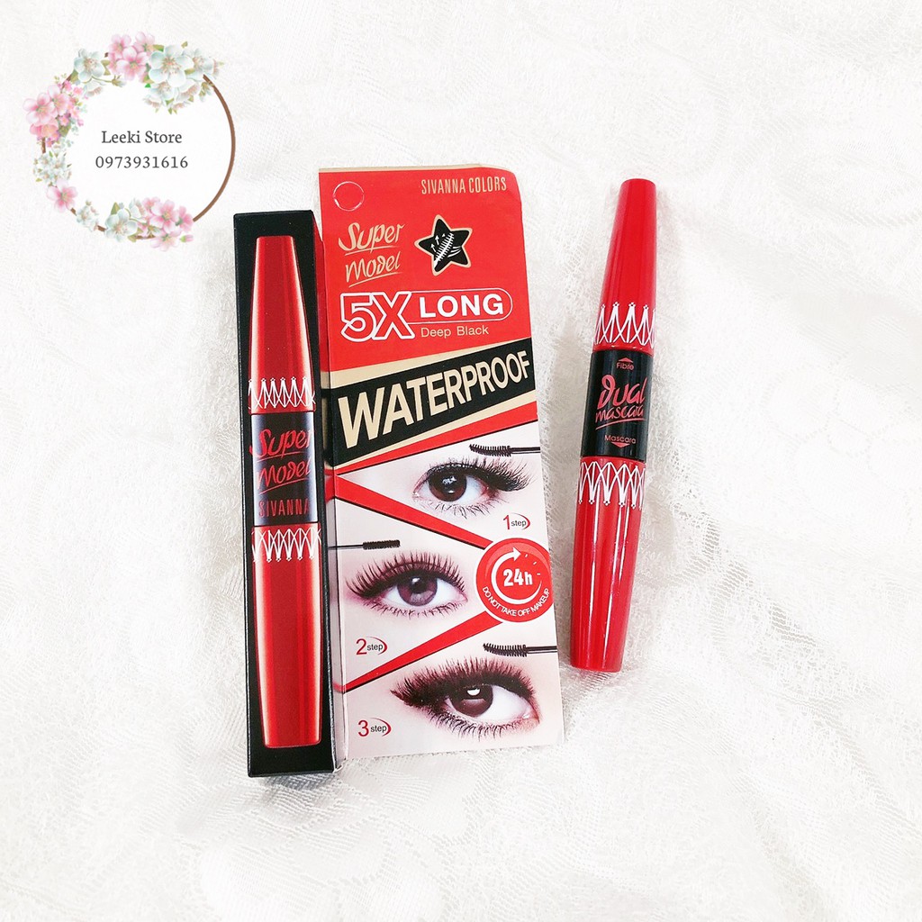 Mascara Hai Đầu Sivanna Super Model 5X Long HF893