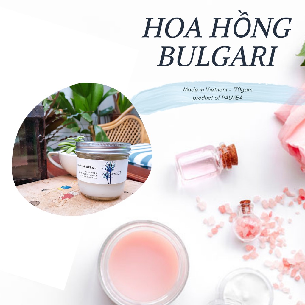 [ Cao Cấp ] Nến thơm Palmae Hương Hoa Hồng Bulgari