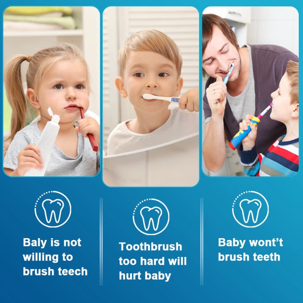 Bàn chải đánh răng hình chữ U cho bé chữ chất liệu silicon chịu được lực cắn an toàn tiện dụng cho bé từ 2-6 tuổi DANA