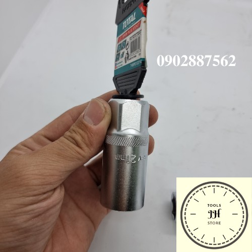 Đầu tuýp bugi total 1/2 16mm 21mm chính hãng có ron cao su