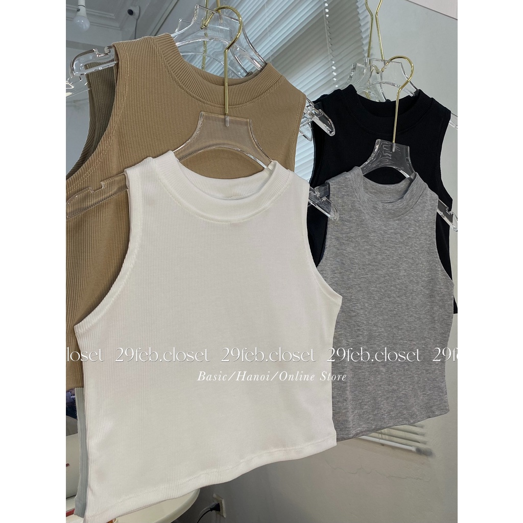 [Ảnh thật/Video] Áo ba lỗ thun tăm co giãn - 29feb.closet - A89