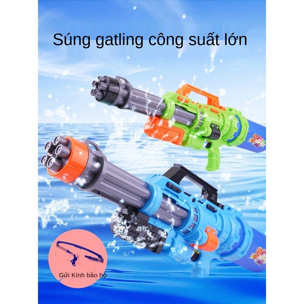 Đồ chơi súng nước, trẻ em với Gatling ngoại cỡ, bơm liên tục, trong bé trai 3-20 tuổi