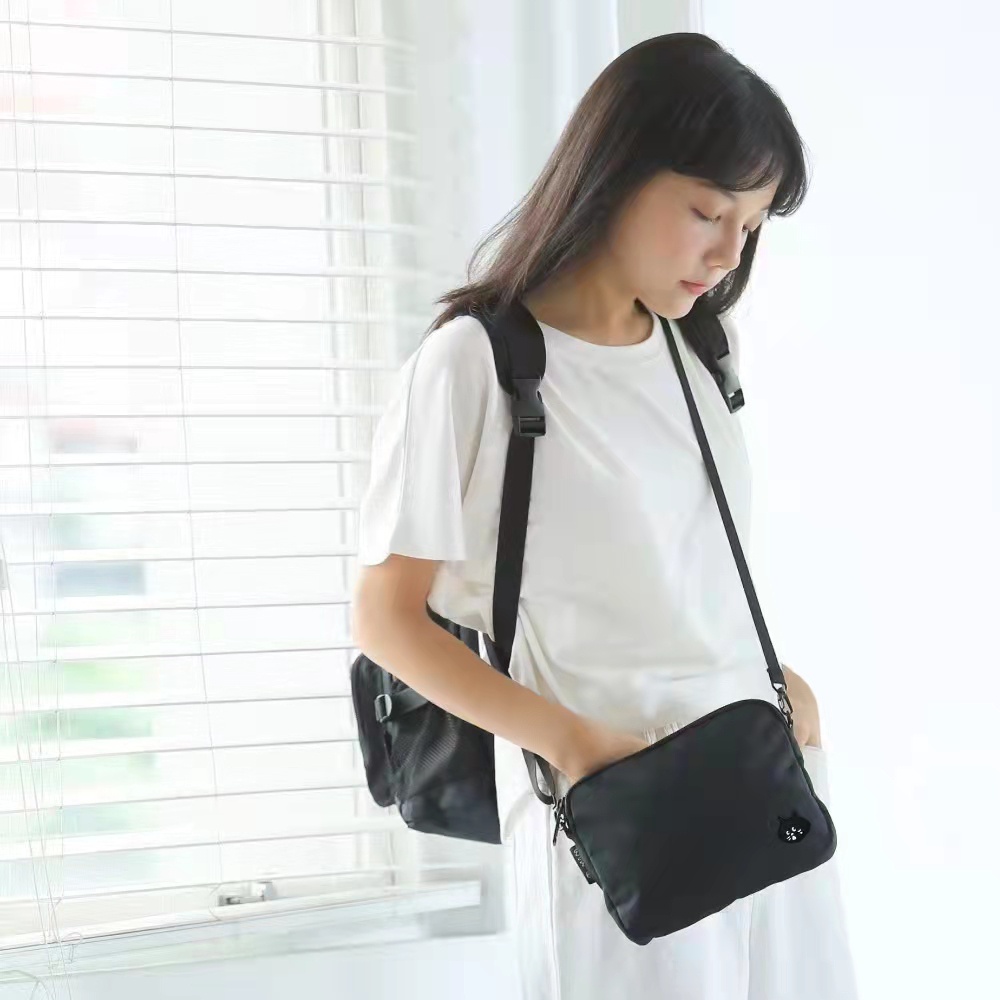 Ba Lô Đi Học / Du Lịch Cỡ Lớn Thêu Họa Tiết Mèo Dễ Thương