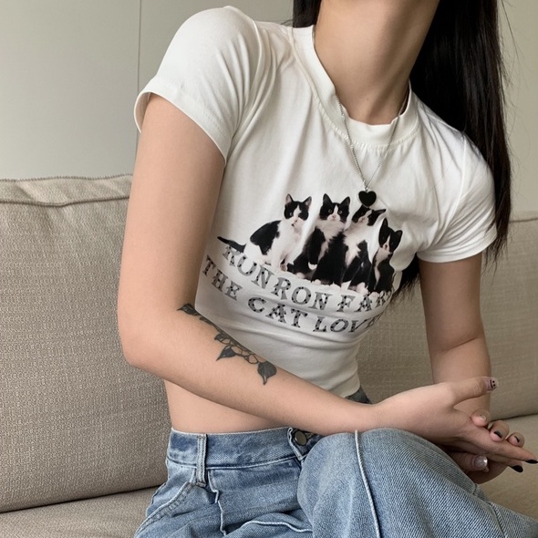 Áo Thun Tay Ngắn Cổ Tròn 49582 Dễ Phối Đồ