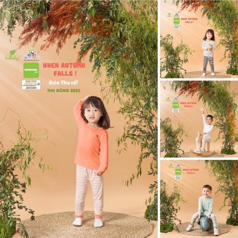 Bộ cài vai dài tay Bé Gái/ Bé Trai chất liệu Bambo (9m-4y)