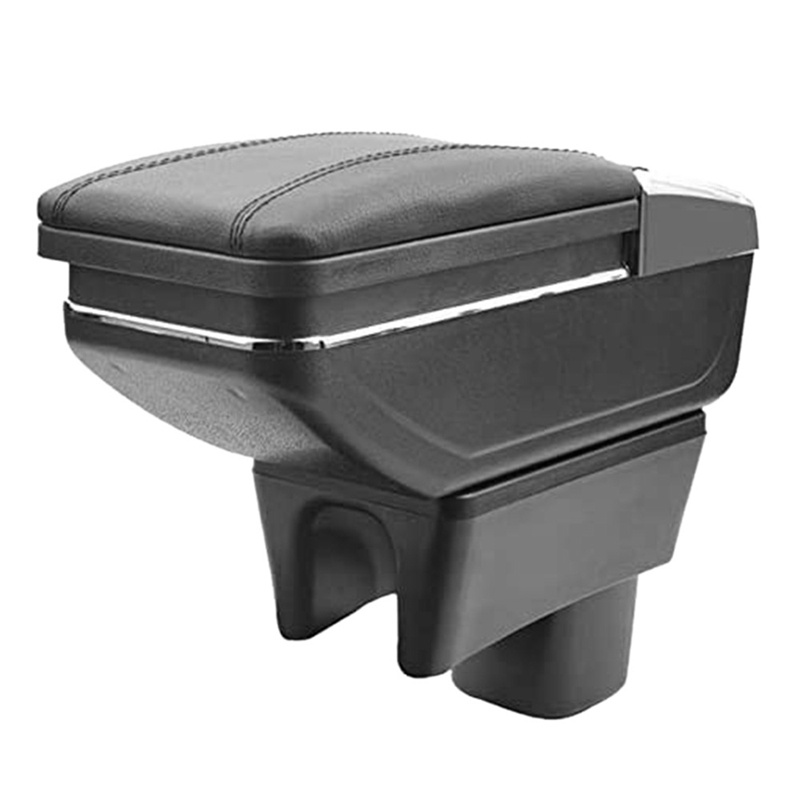 Hộp da PU đựng vật dụng gắn bệ tì tay xe hơi Suzuki Swift 2005-2019