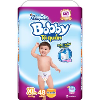 Tã quần Bobby XL 48 cho bé từ 12 - 17kg