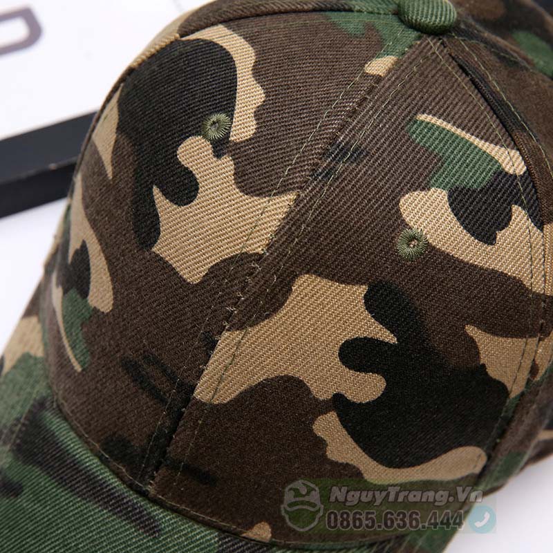 Mũ lưỡi trai rằn ri camo ngụy trang cao cấp