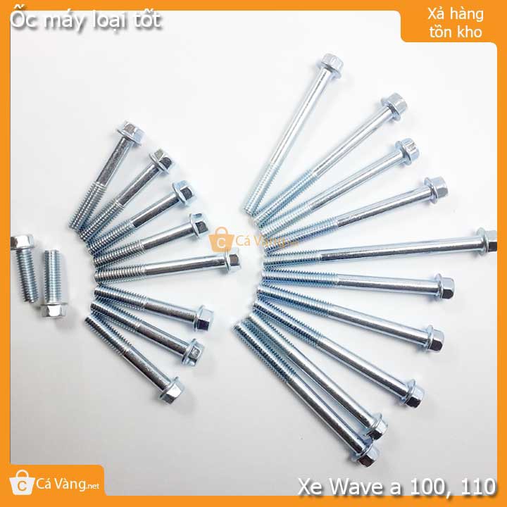 Ốc máy lắp cho lốc máy xe Wave a 100, 110 loại tốt giá rẻ