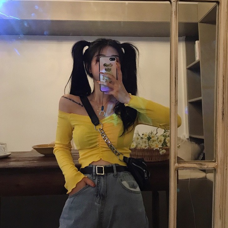 Áo Thun Gân Trễ Vai Nhà L Seoul | BigBuy360 - bigbuy360.vn