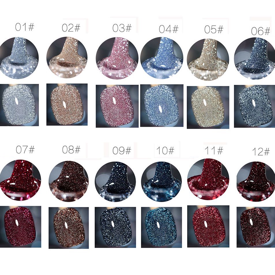 Lọ Gel Sơn Móng Tay 8Ml Lấp Lánh DIY