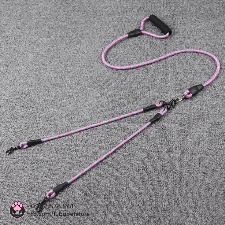 Dây dắt đôi cường lực cho chó mèo