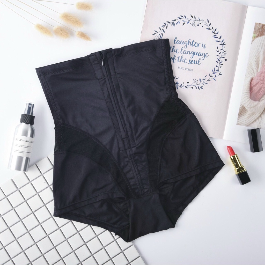 Quần gen bụng định hình eo cạp cao tới chân ngực chống gập satin cao cấp | BigBuy360 - bigbuy360.vn