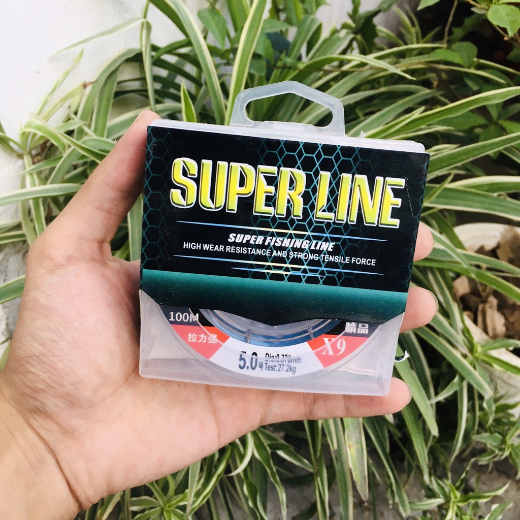 Dây dù câu cá PE x9 Super line 100m siêu bền, tải tốt phukiencaulure25 dây dù pe câu lure