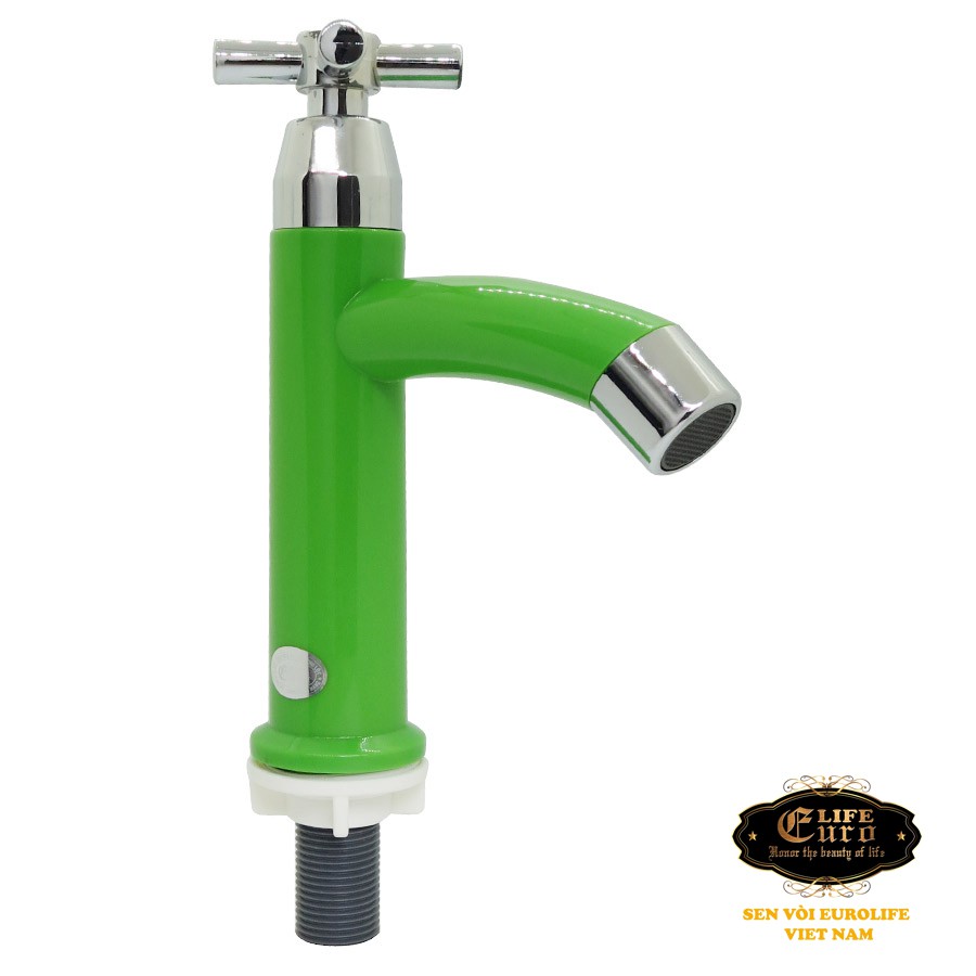 Vòi lavabo lạnh cao nhựa ABS Eurolife EL-LA02 (Xanh)