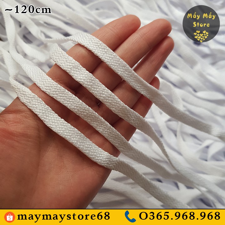 Dây giày dẹt trắng ~1m2