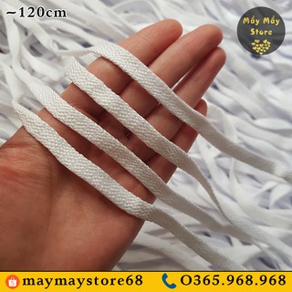 Dây giày dẹt trắng ~1m2