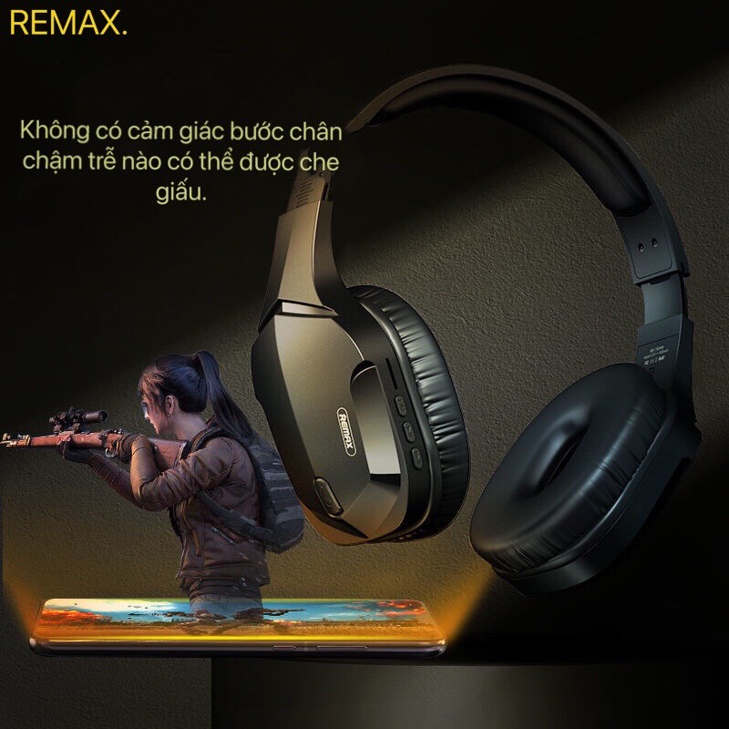 Tai Nghe Chơi Game Không Dây Remax RB-750HB Kết Nối Bluetooth 5.0 Chống Nước Cho Điện Thoại /laptop phong cánh trẻ chung