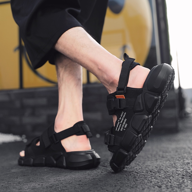 Dép sandal thể thao đi biển đế dày hấp thụ sốc chống trượt thời trang mùa hè dành cho nam
