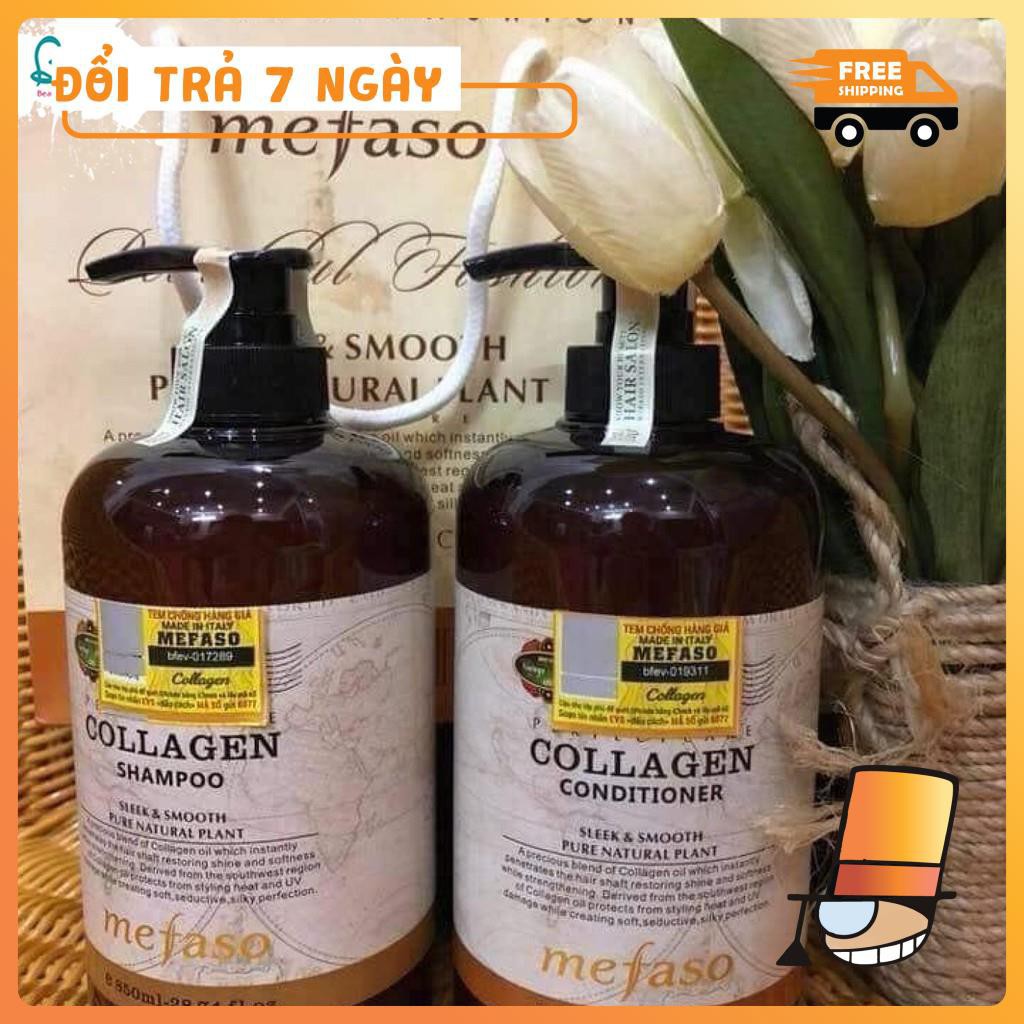 [Siêu Sale] Cặp Dầu Gội + Dầu Xả Colagen Mefaso 850ml X2 Dưỡng Ẩm Và Phục Hồi Tóc