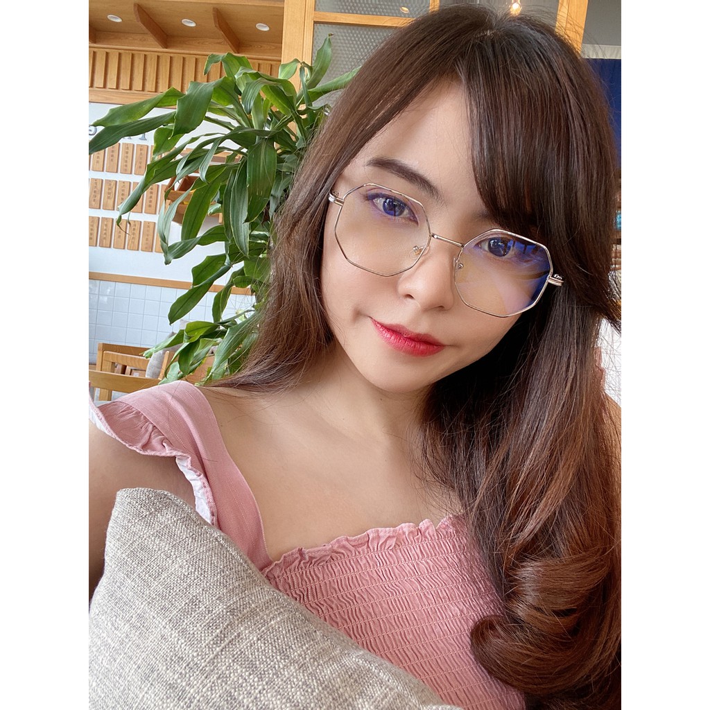 Gọng kính cận đa giác kim loại form cứng cáp CK0008