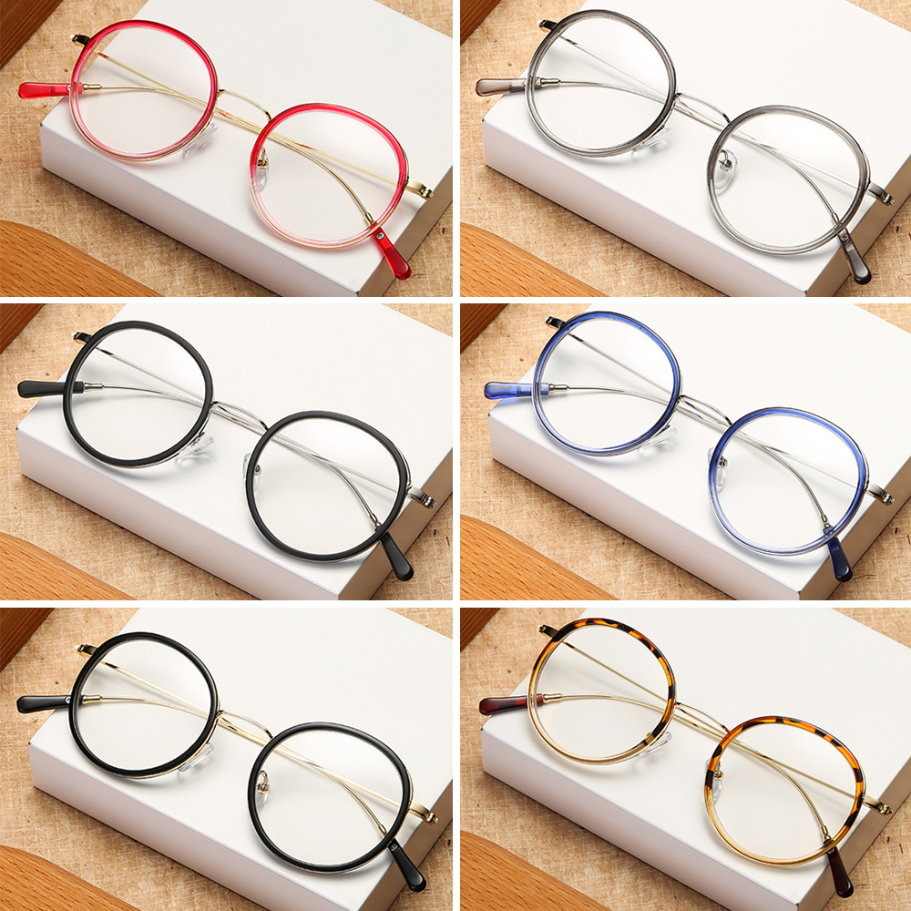 Mắt kính gọng kim loại hình tròn thời trang cổ điển cá tính