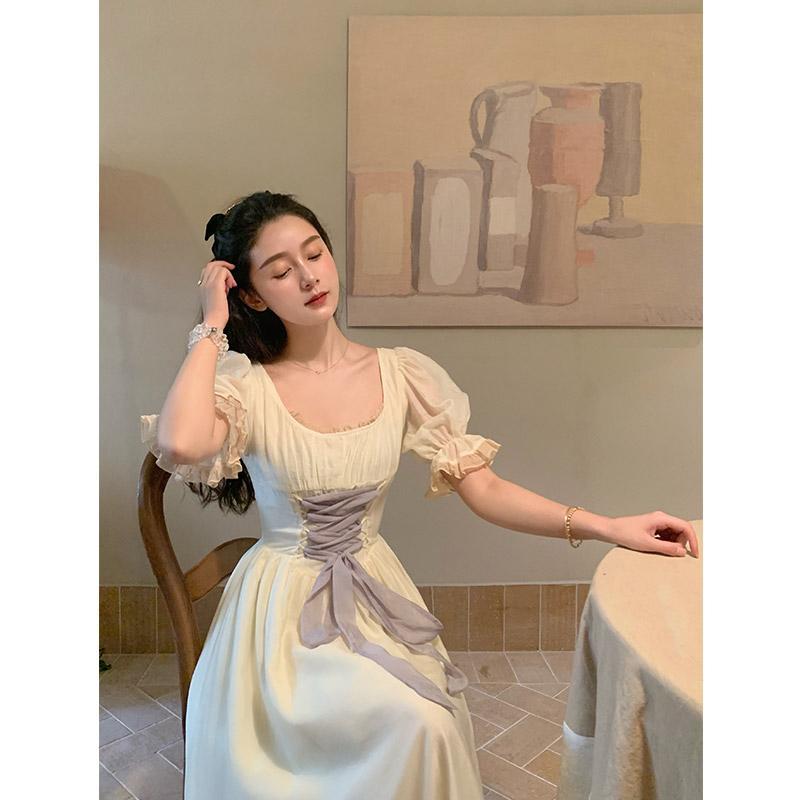 Court Style Retro French Dress Summer New Temperament Goddess Fan Was Thin Princess Dress Gentle Wind Fairy Dress【3Month30Day After】 | BigBuy360 - bigbuy360.vn